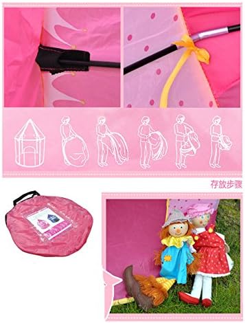 Crown Princess Castle Girls Outdoor Tent Pink Indoor Play House Tents