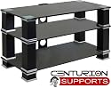 Centurion GT15 Black Plasma/LED/LCD Black Glass TV Stand