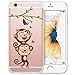 iPhone 6 Case, ESR iPhone 6s Case Clear Soft Silicone Back Cover One Piece Bumper Case [Mania Series] [Shock Absorbent] for 4.7 inches iPhone 6/iPhone 6s(Love-Monkeys)