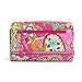 Vera Bradley Womens Turn Lock Wallet Pink Swirls One Size