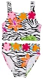 Flapdoodles Zebra Blossoms 2 Piece Swimsuit , 24 Months , Zebra Print