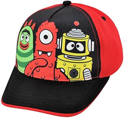 Yo Gabba Gabba! Muno Brobee Two Tone Red Black Child Adjustable Velcro Hat Cap