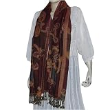 Rectangular Wool Scarf Clothes For Winter Handcrafted Gifts India Dress 28 x 72
