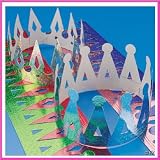12 Assorted Color Prism Crowns