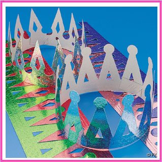 12 Assorted Color Prism Crowns
