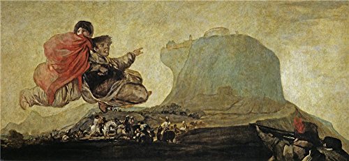 'Goya Y Lucientes Francisco De Al Aquelarre O Asmodea 1820 23 ' Oil Painting, 8 X 17 Inch / 20 X 44 Cm ,printed On Perfect Effect Canvas ,this High Quality Art Decorative Canvas Prints Is Perfectly Suitalbe For Kids Room Gallery Art And Home Decor And Gifts