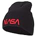 e4Hats.com NASA Letters Embroidered Knitted Short Beanie - Black OSFM