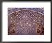 Interior Decorative Mosaic Tiling in the Chaharbach Mosque in Isfahan, Iran Framed Ar...