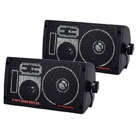 Pyramid 2060 3 Way Mini Pod Box Speakers Car Truck Van Dash 300w