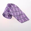Purple Checkered Woven Silk Neckie Gift Box Set Medium Orchid Personalized Gift T8018