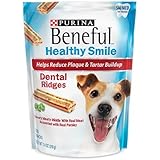 Beneful Healthy Smile Dental Dog Snacks - Ridges - For Small/Medium Dogs - 10 Treats Per Package - Pack of 2
