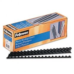 Fellowes Plastic Comb Bindings, 0.312 Inch, 40-Sheet Capacity, Black, 100 per Pack (52507)