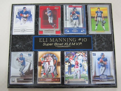 New York Giants Eli Manning 8 Card Plaque