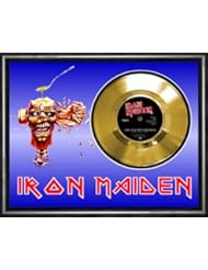 Home: Iron Maiden Can I Play With Madness Framed Gold Disc Display - Classic Rock Discs