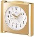 Seiko Bedside Alarm Get Up and Glow Clock Gold-Tone Metallic Case #QXE418GLH