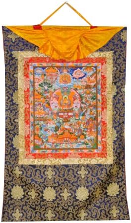 Tibetan Buddhist Art Altar Decor Masterpiece Level Thangka Painting Scroll (Life of Buddha)