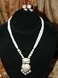 Lakh Kundan White Necklace Jewelry Set Belly Dance/Dangling Earrings(Brand New) Free Shipping