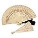 Topbeu Chinese Style Classic Handheld Folding Openwork Sandalwood Fan