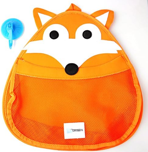 Fox Baby & Toddler Kids Character Bath Toy Storage Bag Organizer & Suction cup