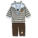 Search : Newborn Boys' Classic Pooh 3pc Striped Hoodie Set - Blue