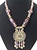 Indian Jewelry Purple Stone Glass Beaded Boho Necklace