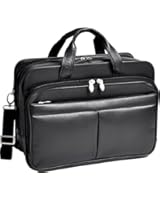 McKleinUSA WALTON 83985 Black Expandable Double Compartment Laptop Case w/ Removable Sleeve