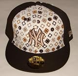 New York Yankees New Era Brown white Fitted Hat (7 1/2)