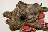 Loyal Luxe - Faux Bearskin Rug Pet Bed Brown 