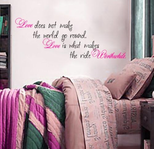Love Makes The Ride Worthwhile Quote Vinyl Wall Decal