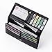 Women NFC RFID Blocking Wallet Black Slim Secure Credit Card Case For Ladies 11 Slots