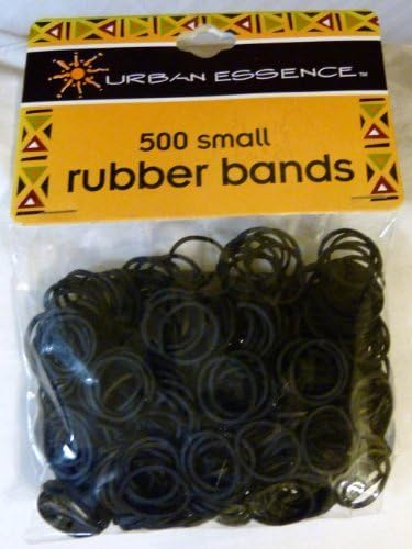 Pack of 500 Small Black Rubber Bands for Styling, Kids Hair, Braids Hair, Dreadlocks, Babies, Hair Twists, Ethnic Styles and Even Fishing, Urban Essence Brand by Urban Essence [Beauty]
