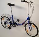 xGerman Faltrad Klapprad COMFORT 20 Zoll 6-Gang Farbe Blau