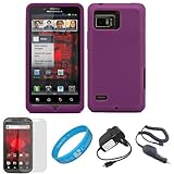Purple Premium Soft Silicone Skin Cover for Verizon Wireless Droid Bionic T ....