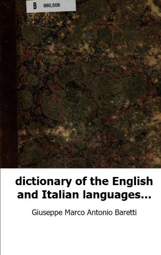 dictionary of the English and Italian languagesVolume 1 of Dizionario dell