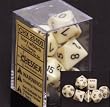 Chessex Opaque Ivory 7 piece dice set