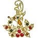 Christmas Reindeer Animal Brooch Pin Gift
