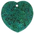 Chrysocolla Jasper 33mm Faceted Heart Pendant with 2mm Hole - Set of 3
