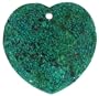Chrysocolla Jasper 33mm Faceted Heart Pendant with 2mm Hole