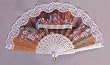 Religious Fan - Last Supper - White - 19in. - Folding - Hand Made - Imported from Spain