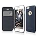 iPhone 6S Case, elago® [Leather Flip][Jean Indigo/Jean Indigo] - [Card Slot][Screen Protection][Premium Hybrid Construction] – for iPhone 6/6S