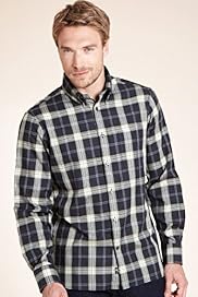 Blue Harbour Pure Cotton Ombre Check Shirt