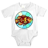 Onesie with animal, brown, swimming, fish