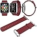 Apple Watch Strap Band Series 1 Series 2, E LV Premium Strap Band Accessories for Apple Watch 42MM with [ADAPTER] to install - BLACK [ NOT FOR Apple Watch 38MM] - RED