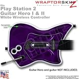PS2 Guitar Hero I & II White Wireless Controller Skin Abstract 01 Purple by WraptorSkinz TM (GUITAR NOT INCLUDED)