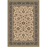 Central Oriental Traditions Kashan 8 x 11 Kashan Classic Ivory/Navy Area Rug
