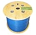Infinity Cable CAT6A Shielded CMR Riser 10G, 23AWG STP, 650MHz, Solid 100% Bare Copper, 1000 Feet, UL Certified, Bulk Cable Reel, Blue