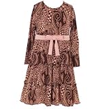 RARE EDITIONS Kids Boutique BROWN HOLIDAY Christmas Dress Girl 4-6X