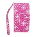 S6 Edge+ Case, Galaxy S6 Edge Plus Case, Cellularvilla Wallet [Stand View] [Slim Fit] Premium PU Leather Wallet Flip Cover [Card Slots] for Samsung Galaxy S6 Edge+ / S6 Edge Plus (Black Pink Flower)