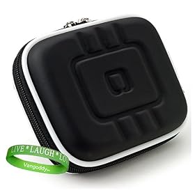 Durable and Elegant Extra Thick Digital Camera Case for your Canon Powershot A Series: A1200 , A2200 , A2300, A2400 IS , A3300 , A3400 , A4000 and Canon Accessories in Eva Black , interior lined with soft felt preventing scratches + Green Vangoddy Bracelet!!!