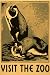 VISIT THE ZOO PENGUIN AMERICAN US USA VINTAGE POSTER REPRO